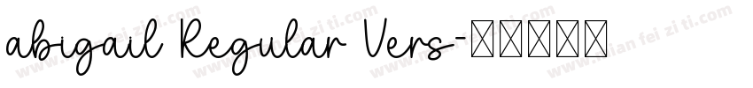 abigail Regular Vers字体转换